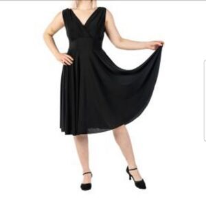 Silver Fashion Paris Sleeveless Black Dress From France Size Medium